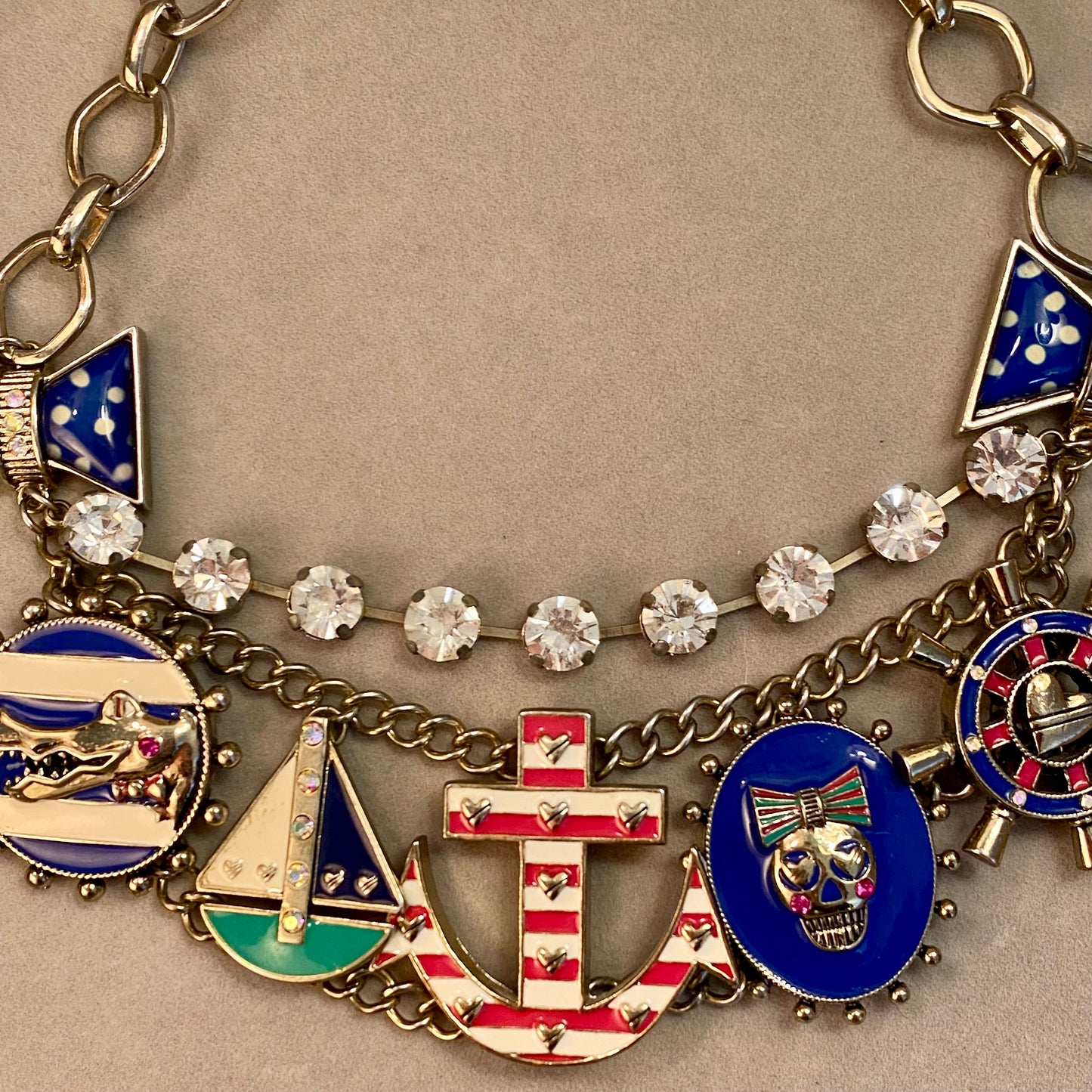 Betsey Johnson Sailing Necklace Close Up