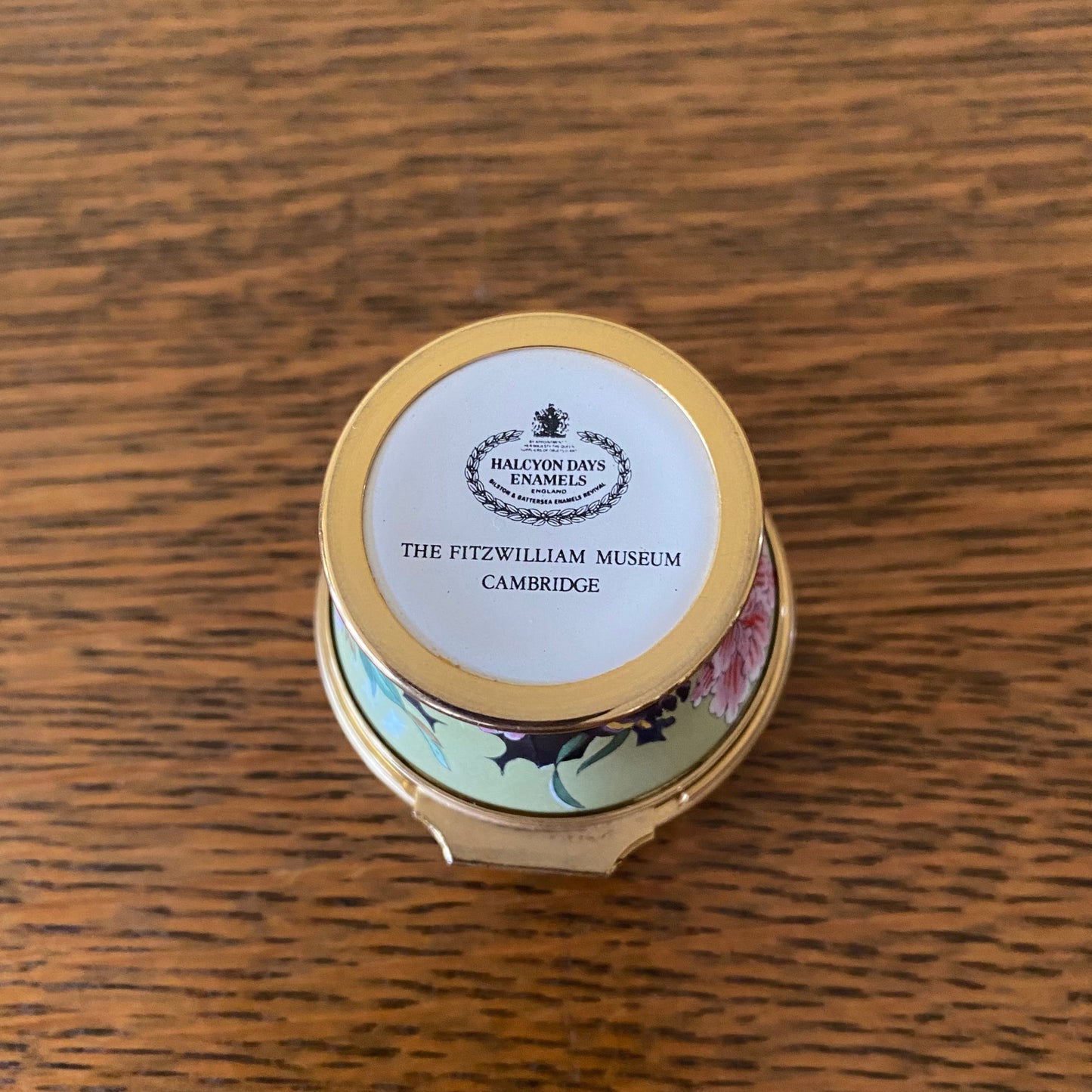 Japanese Fan Inspired Halcyon Enamel Trinket Box