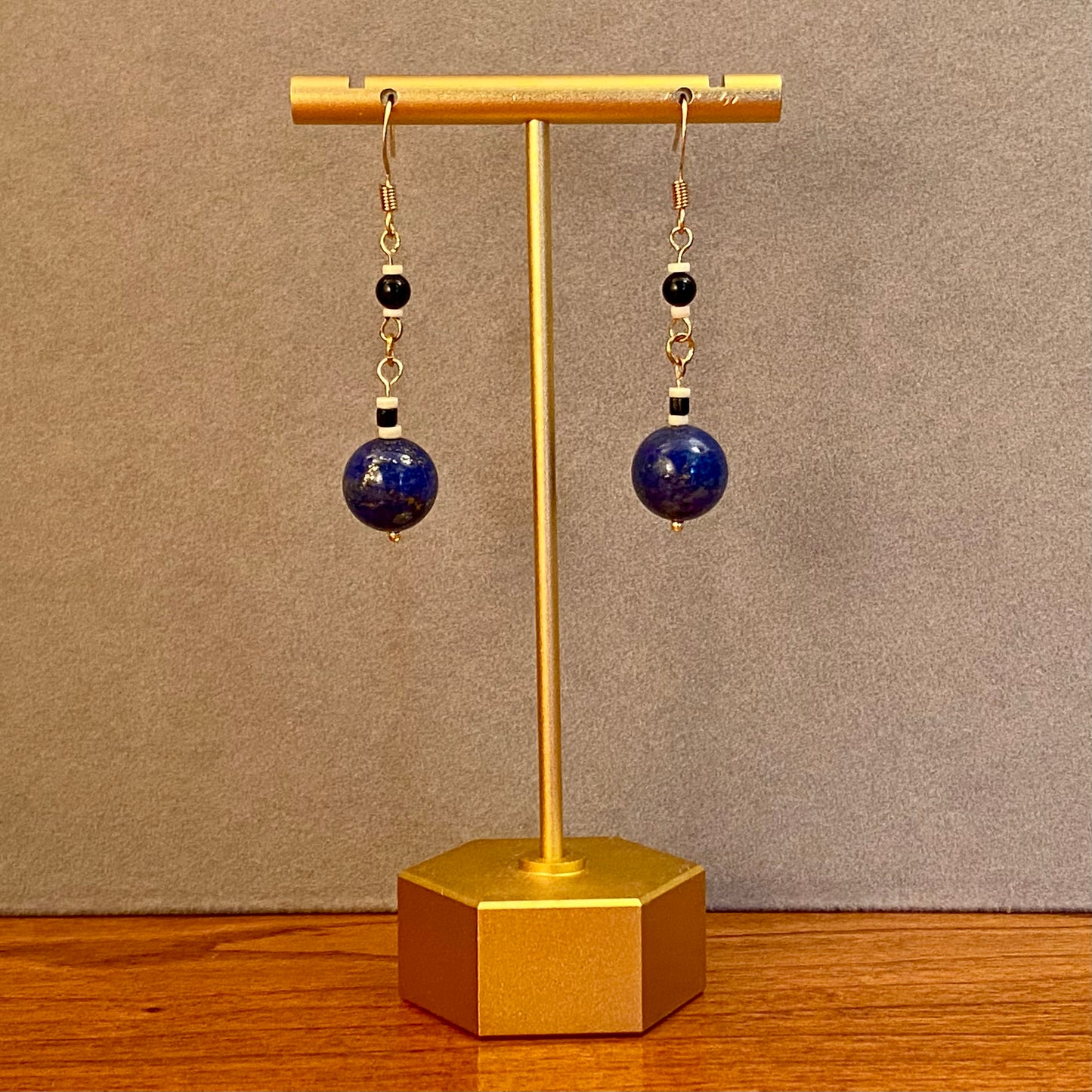 Lapis Vintage Nouveau Earrings