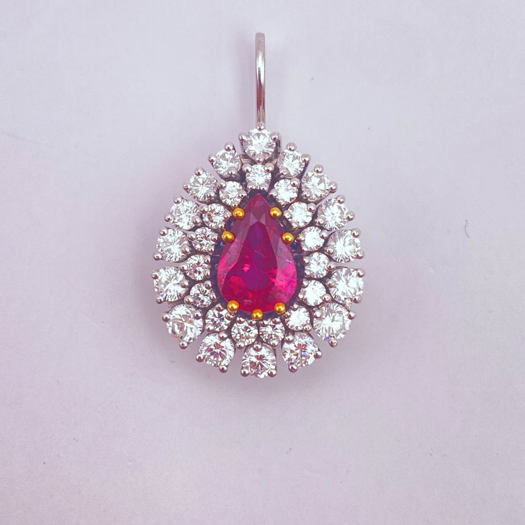 Ruby and Diamond Pendant