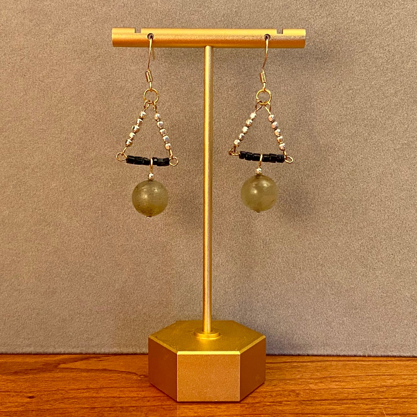 Nouveau Triangle Earrings