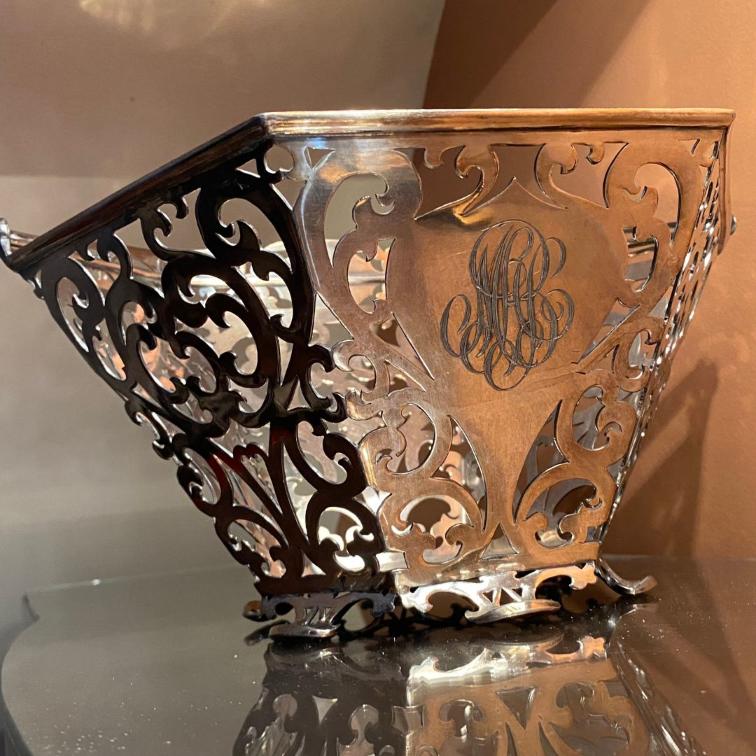 Filigree silver basket