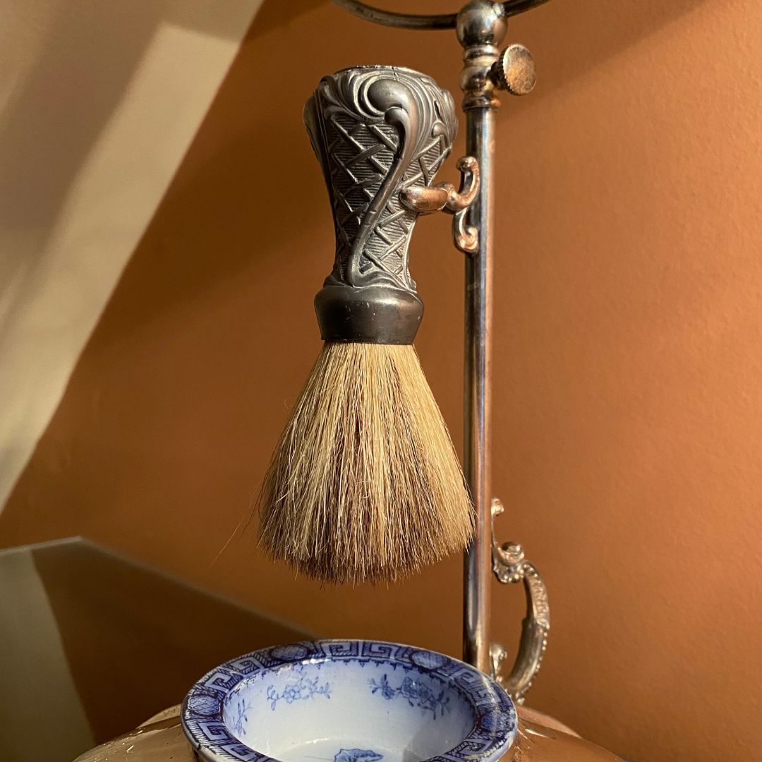 Antique Silver Shaving Service 