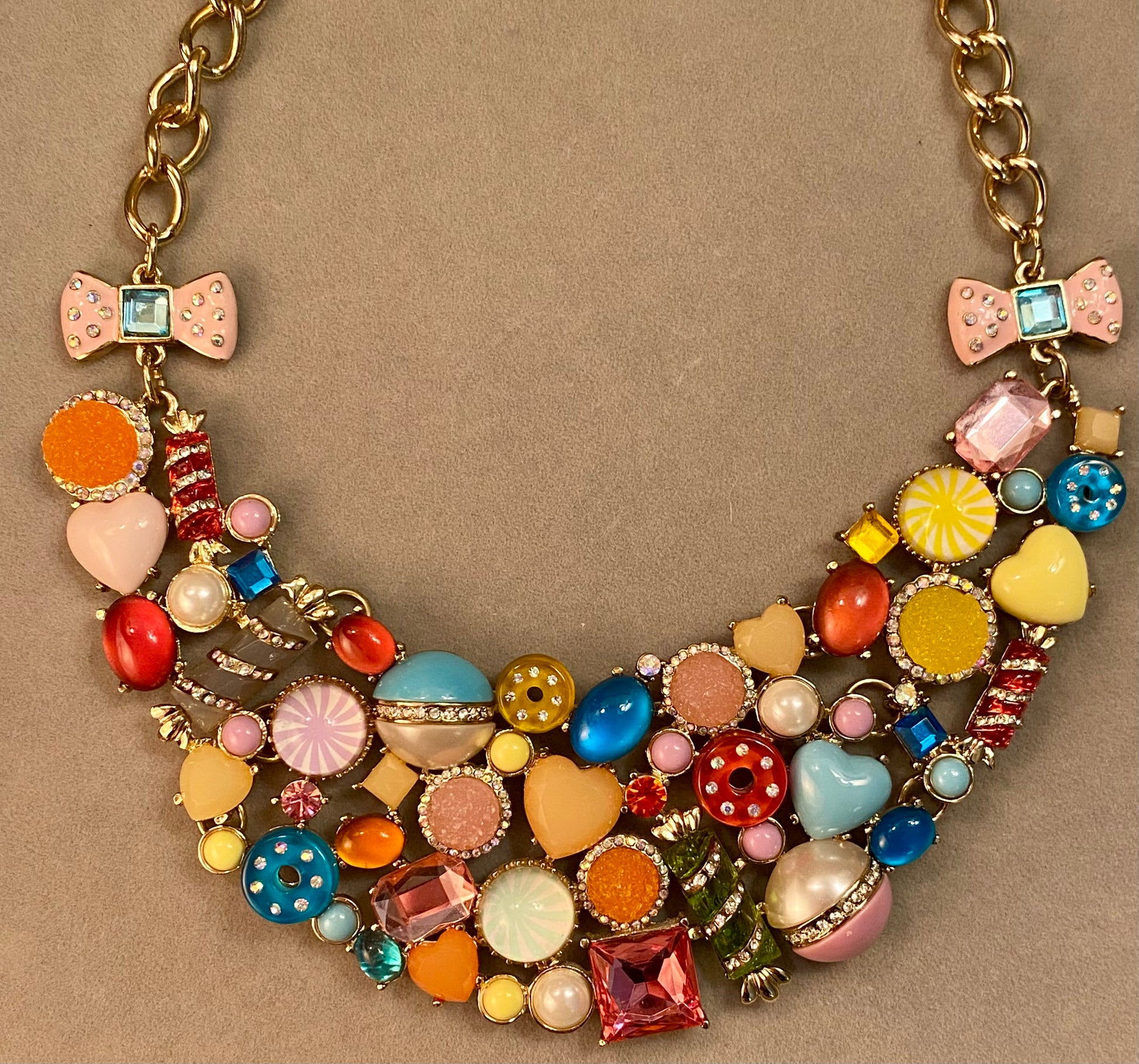 Betsey Johnson Candy Rhinestone Necklace