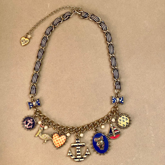 Betsey Johnson Sailor Statement Necklace Full