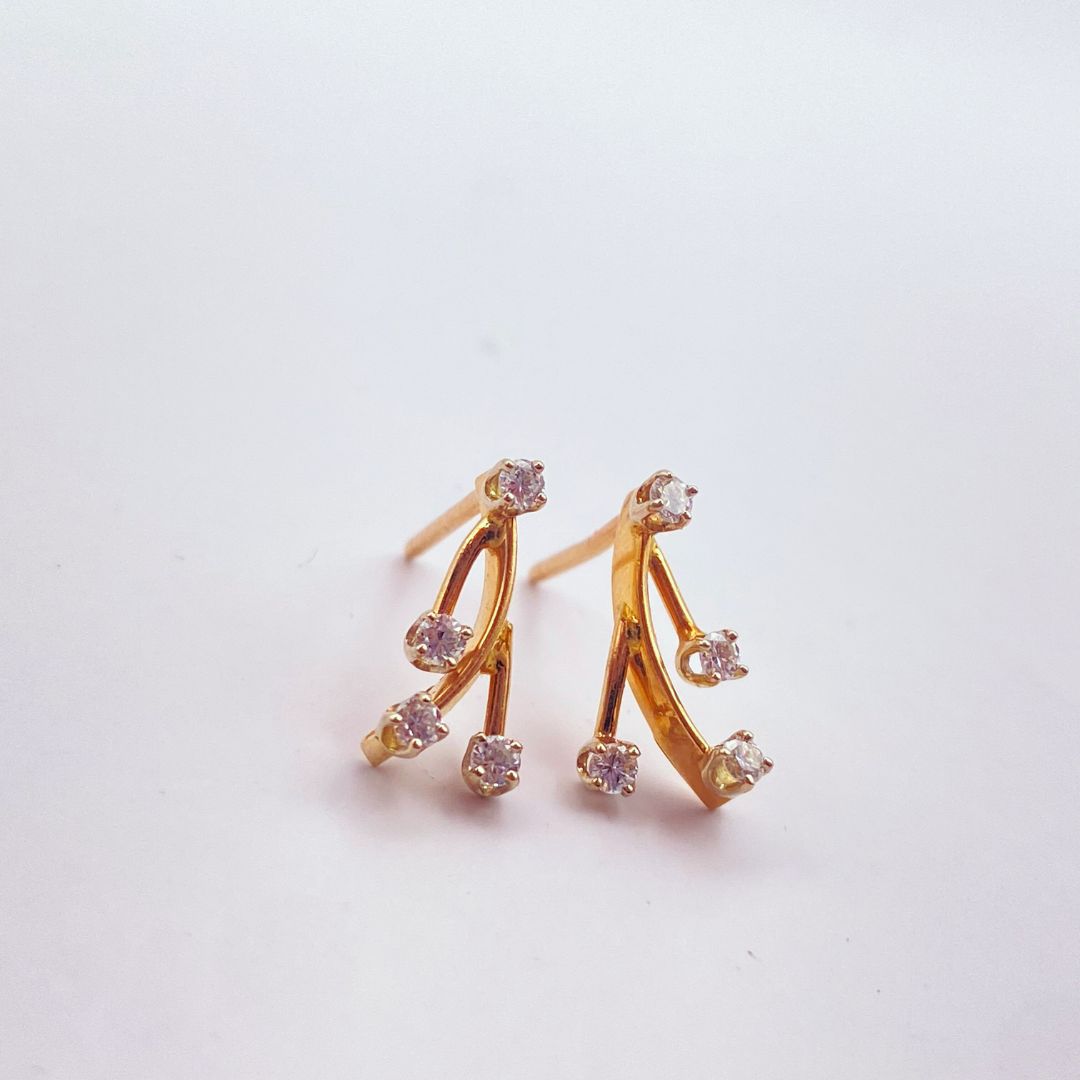 Diamond Twig Earrings