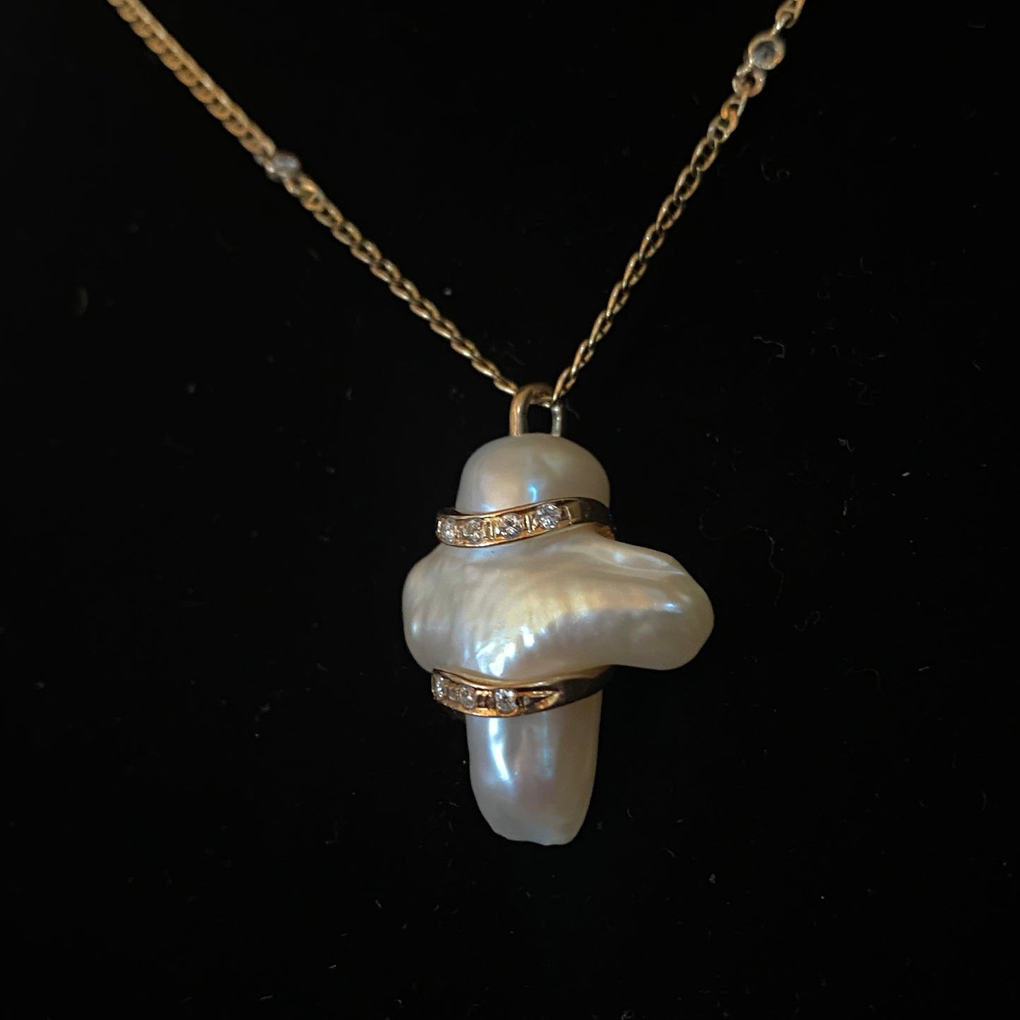 Diamond and Pearl Pendant