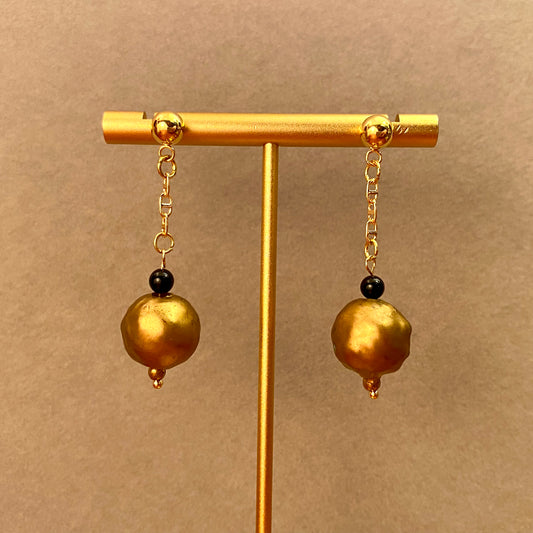 Gold Painted Vintage Earrings