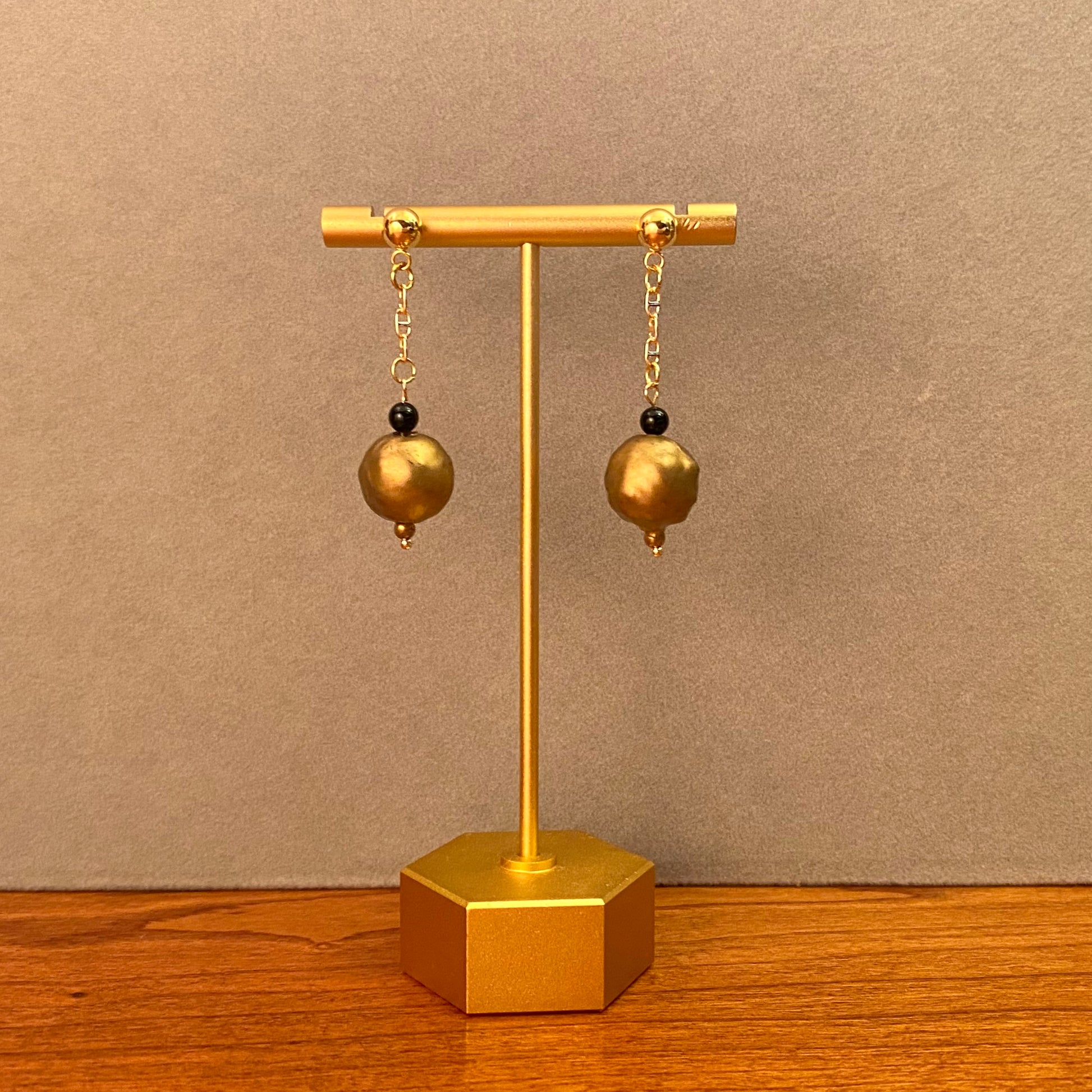 Gold Painted Vintage Earrings