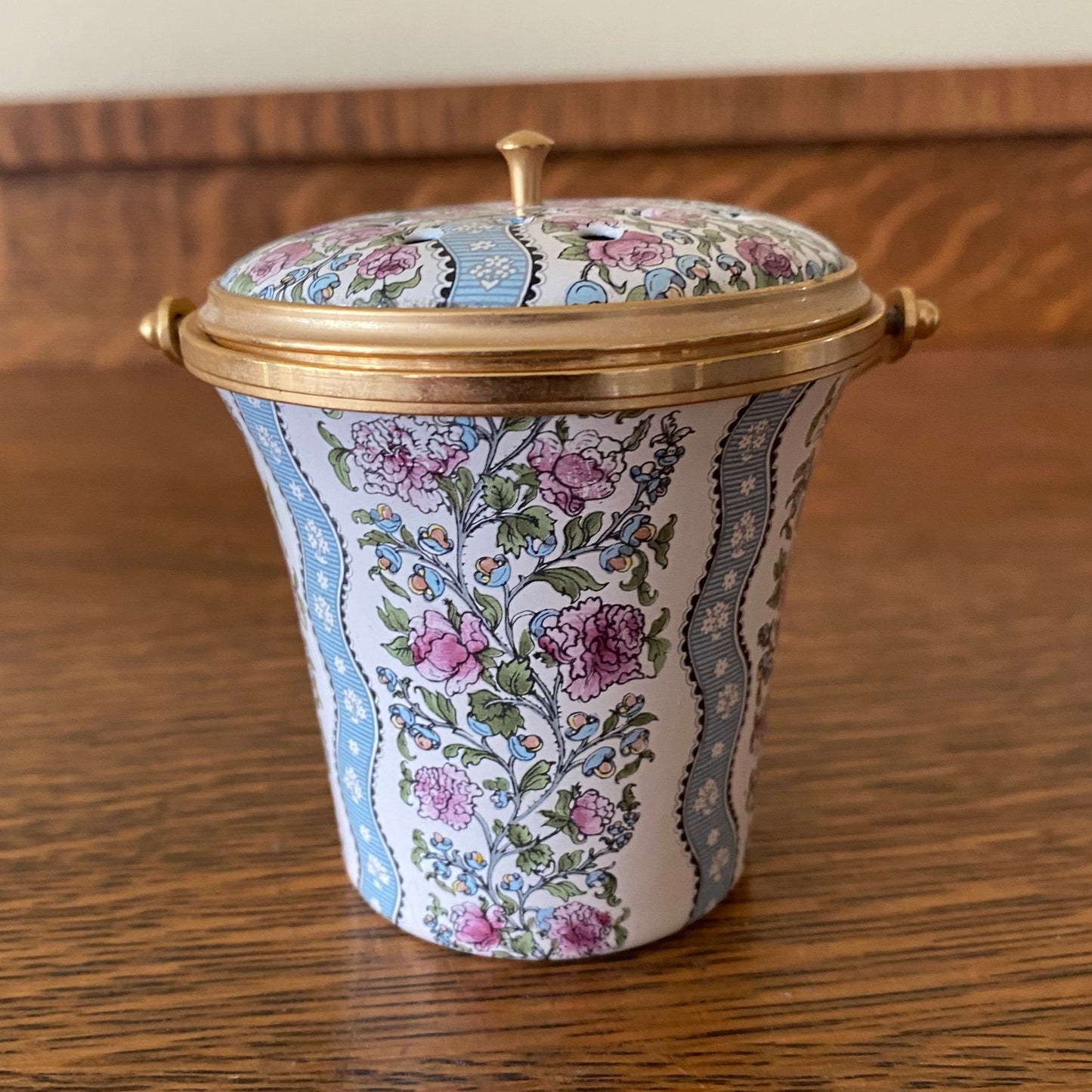 Potpourri or Bud Vase Halcyon Enamel Trinket Box