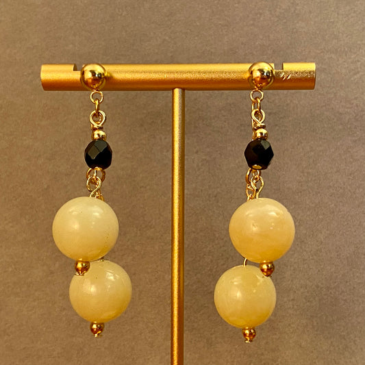 Onyx Faux Jade Earrings