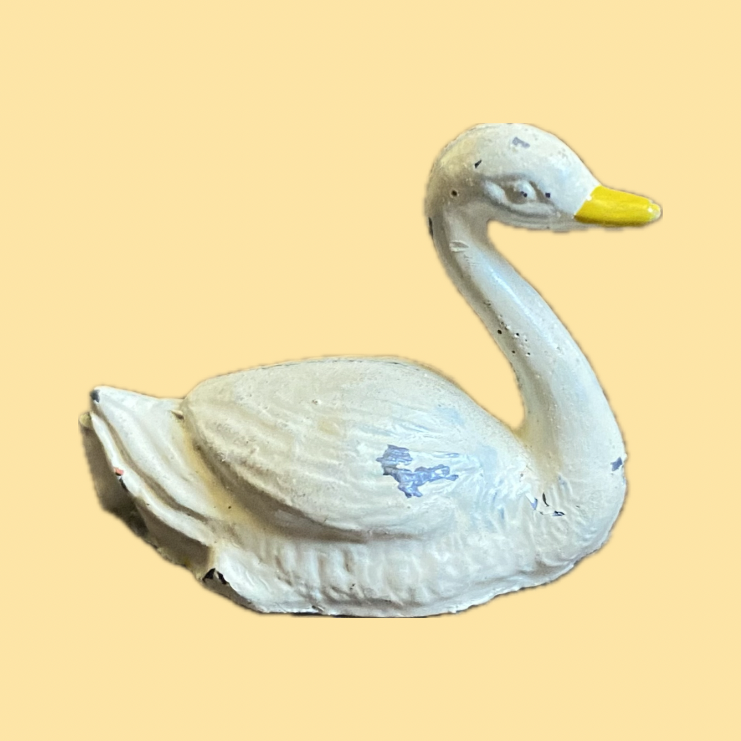 Vintage Miniature Lead Swan 1