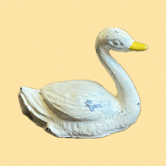 Vintage Miniature Lead Swan 1