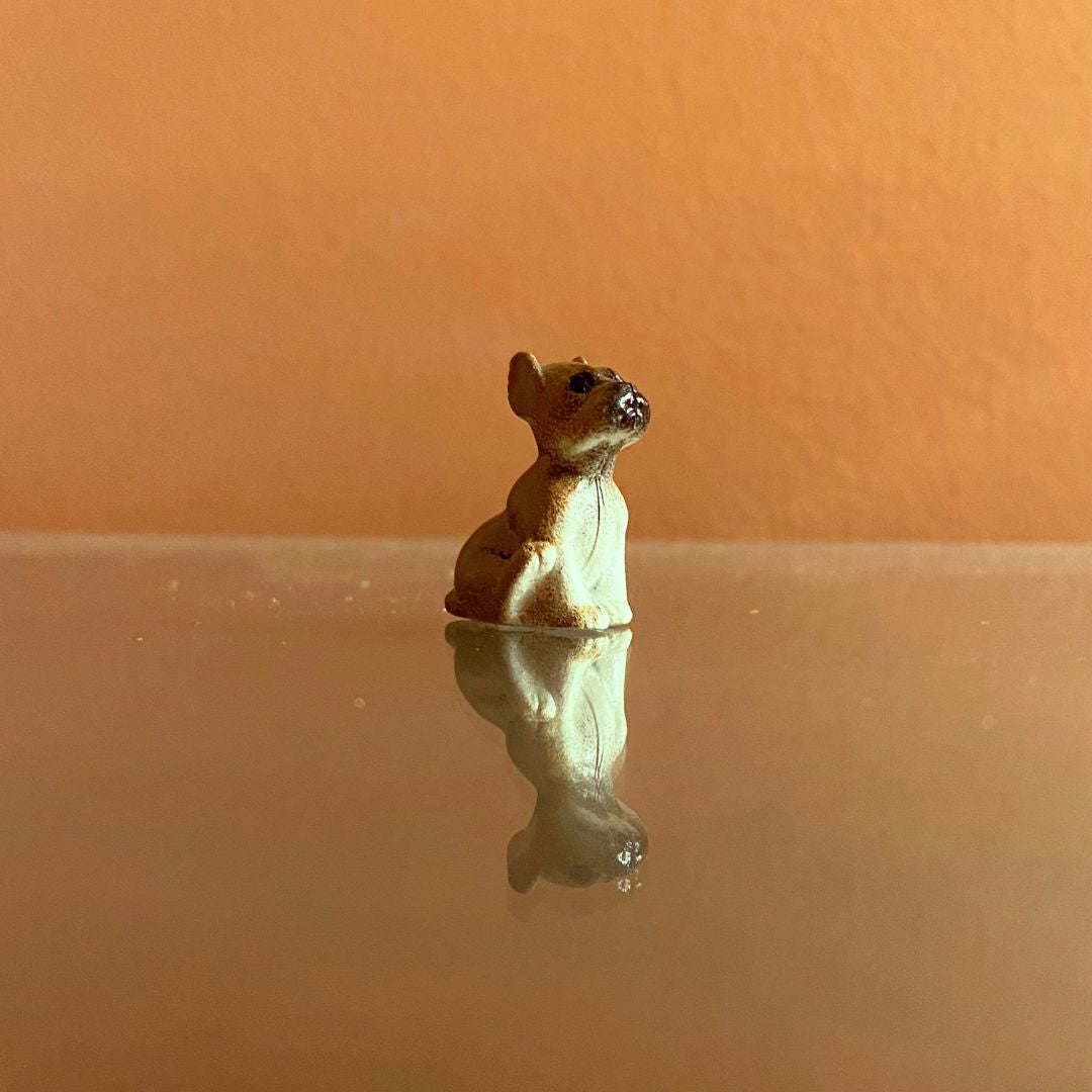 Vintage miniature metal puppy View 2
