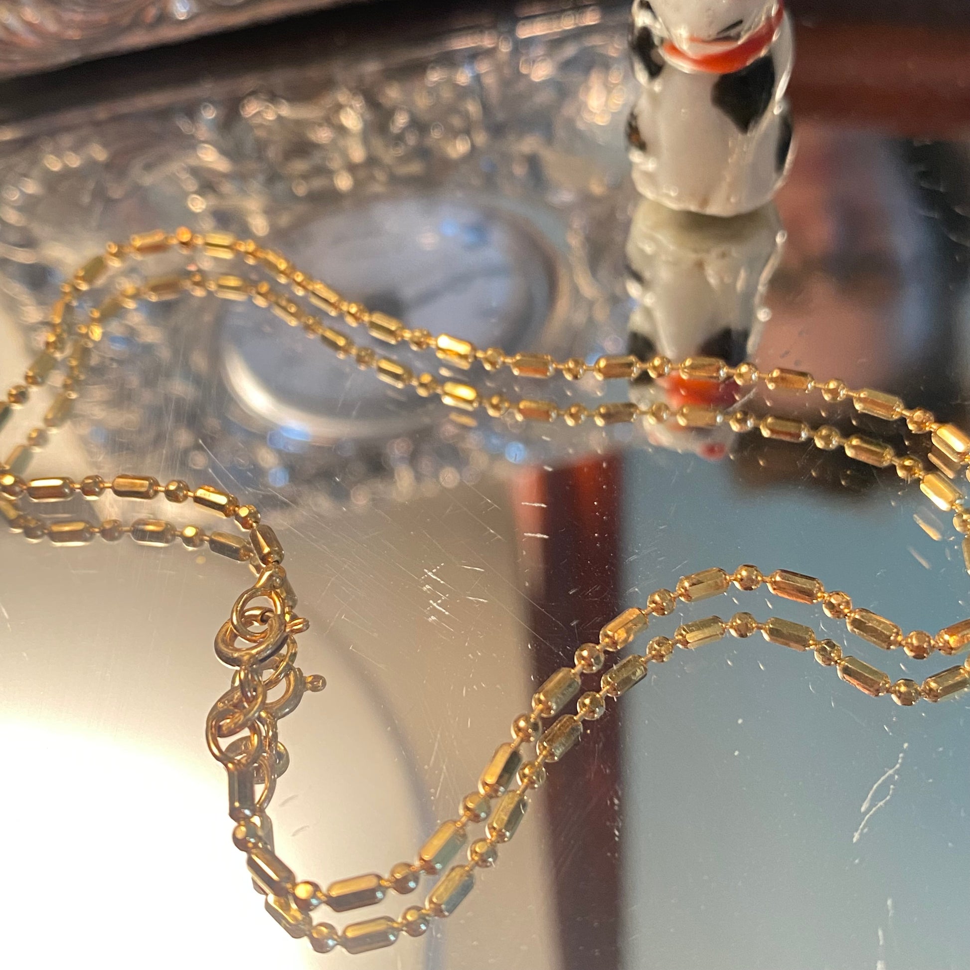 Vintage yellow gold anklet 
